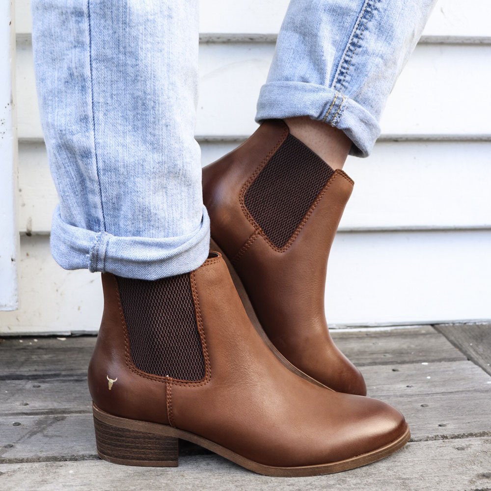 windsor smith guild tan boot