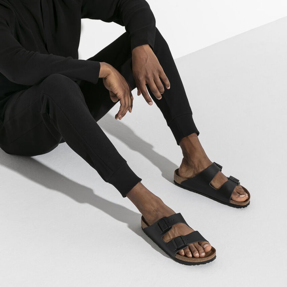 Birkenstock two strap black deals