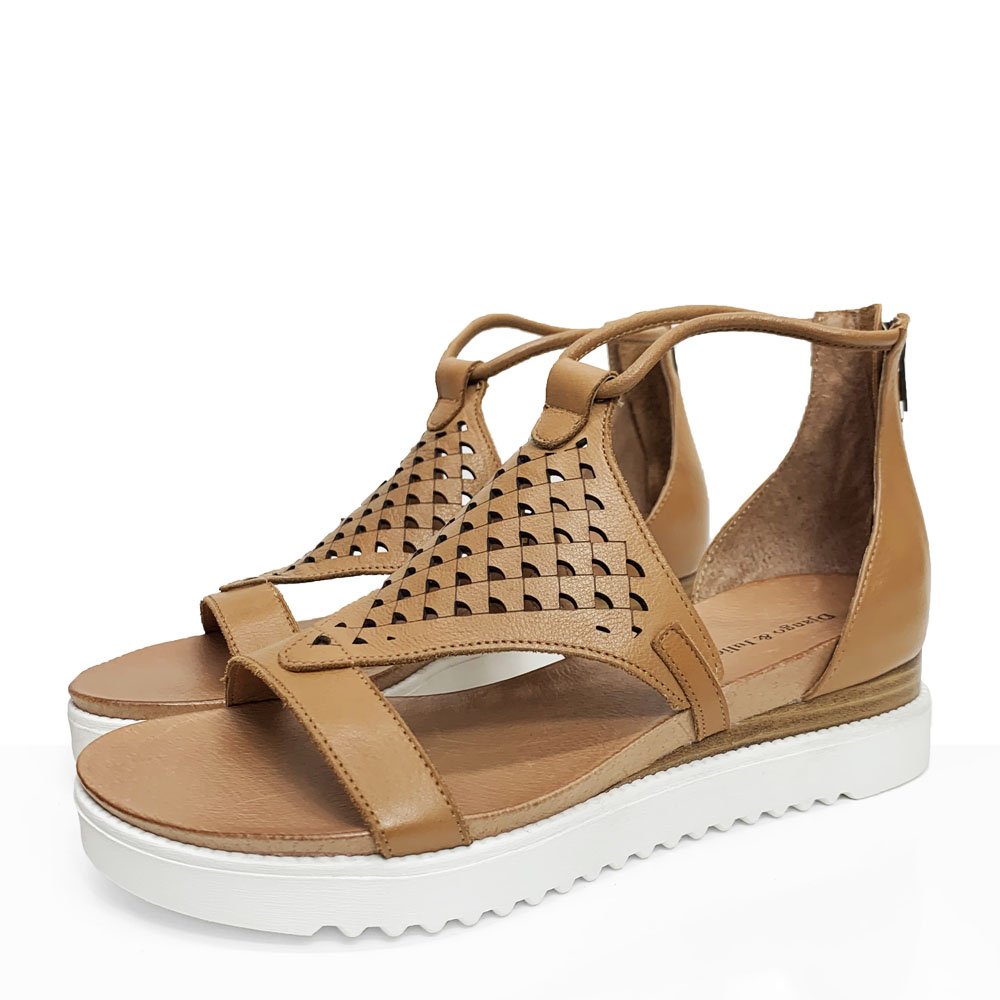 django and juliette tan sandals
