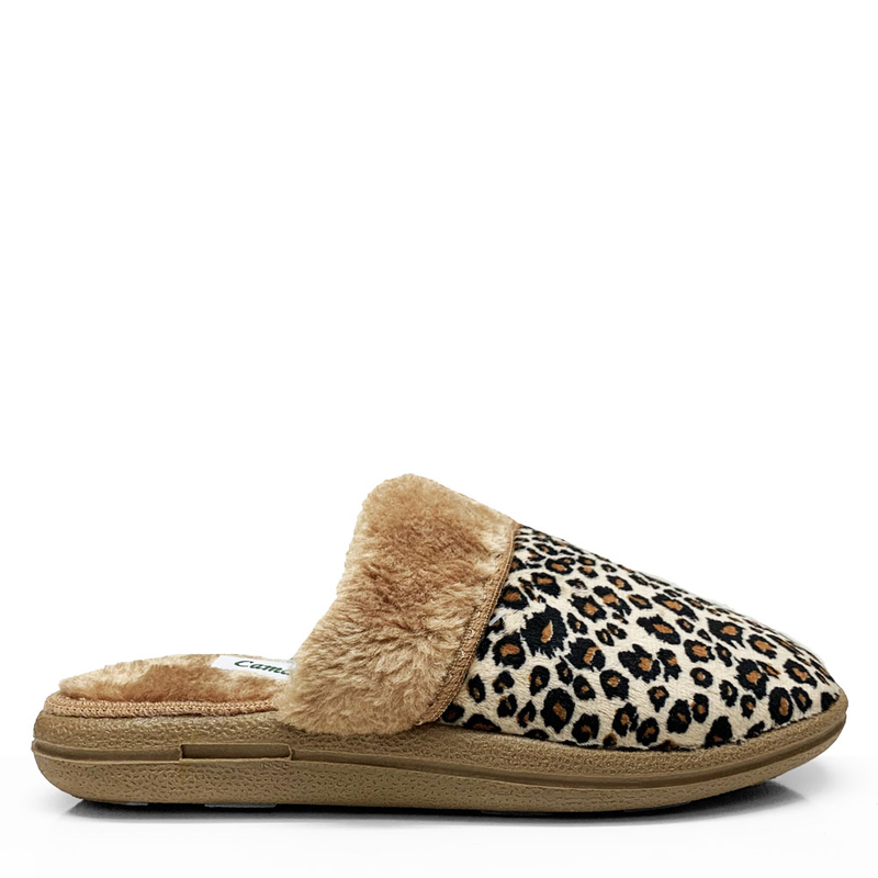 Mi Woollies x Camargue Leopard Scuff Slipper